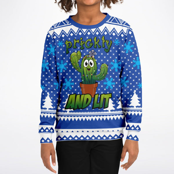 Prickly and Lit - Athletic Kids/Youth Sweatshirt