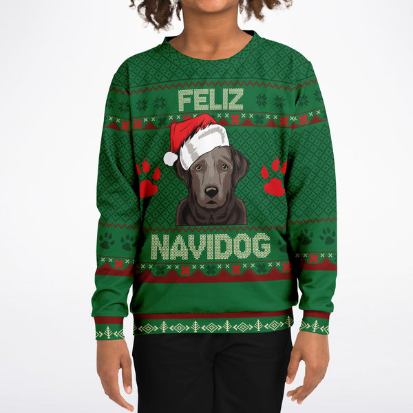 Feliz Navidog - Labrador - Athletic Kids/Youth Sweatshirt