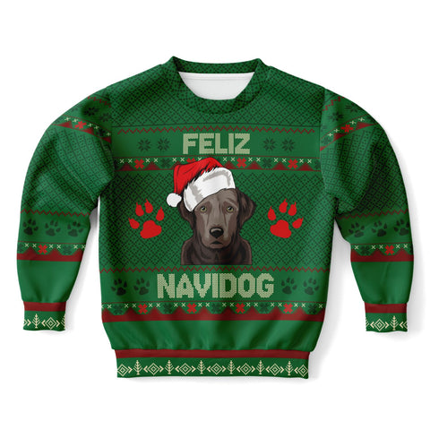 Feliz Navidog - Labrador - Athletic Kids/Youth Sweatshirt