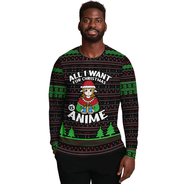 All I want for Christmas is Anime - Athletic Sweatshirt