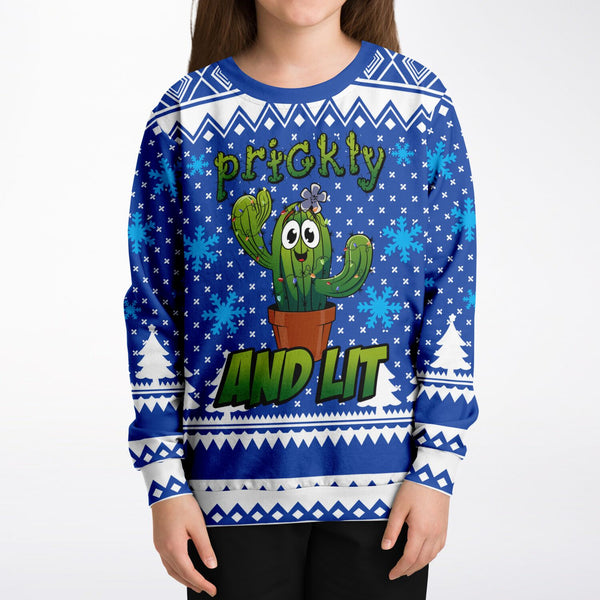 Prickly and Lit - Athletic Kids/Youth Sweatshirt
