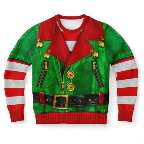Santa's Little Biker Help - Athletic Sweatshirt