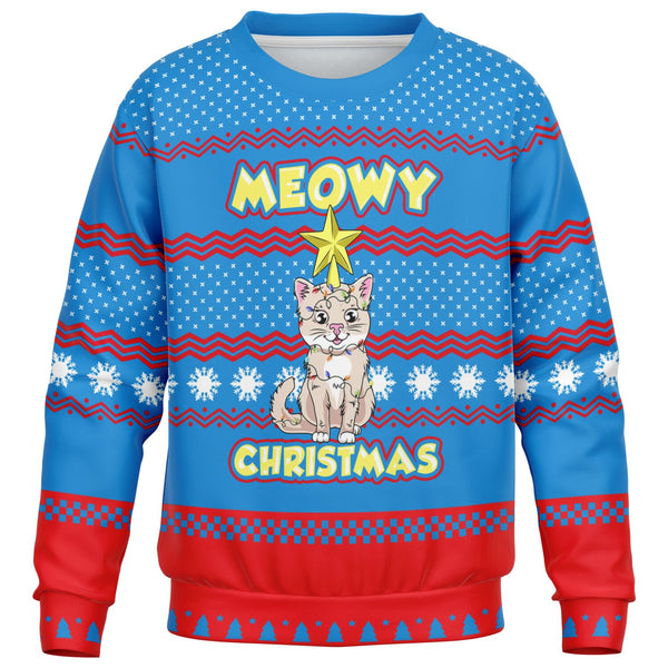 Meowy Christmas - Athletic Kids/Youth Sweatshirt