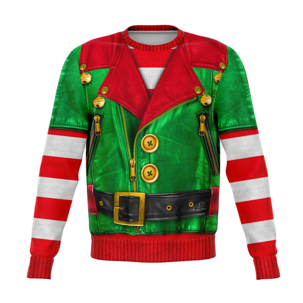 Santa's Little Biker Help - Athletic Sweatshirt