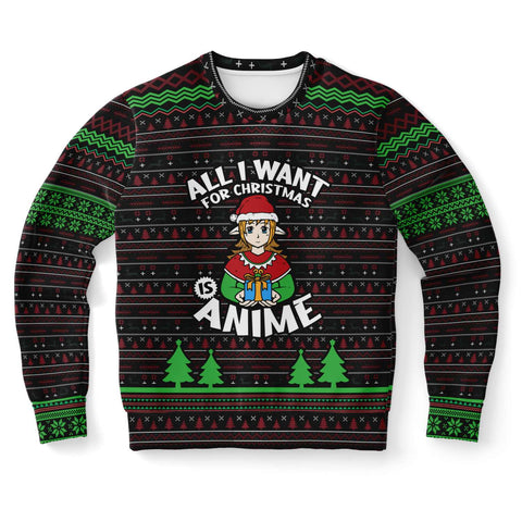 All I want for Christmas is Anime - Athletic Sweatshirt