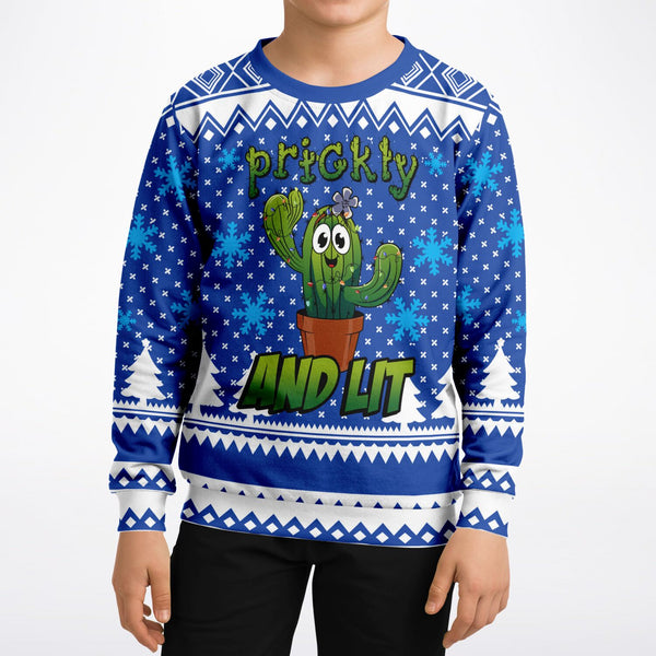 Prickly and Lit - Athletic Kids/Youth Sweatshirt
