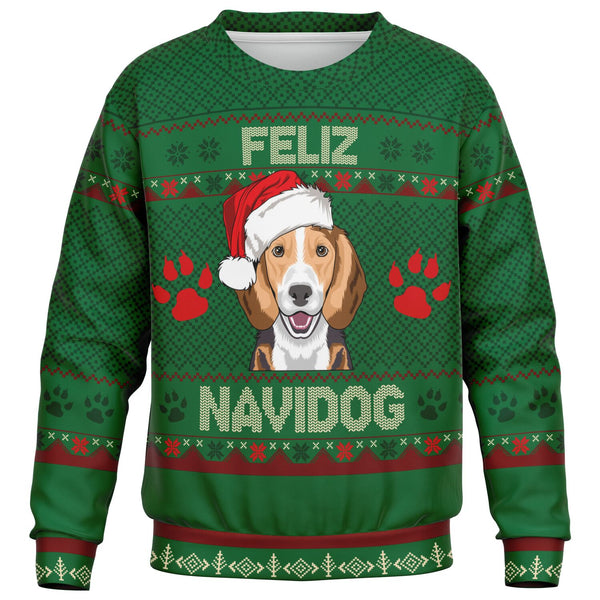 Feliz Navidog - Beagle - Athletic Kids/Youth Sweatshirt