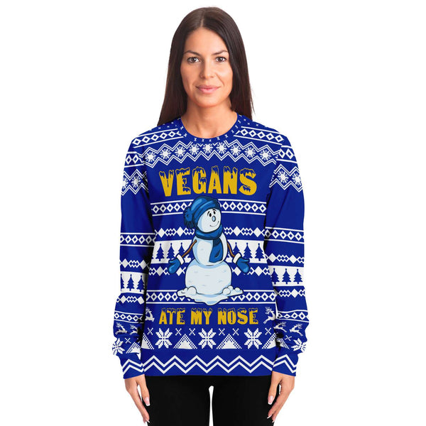 Vegans ate my Nose - Athletic Sweatshirt