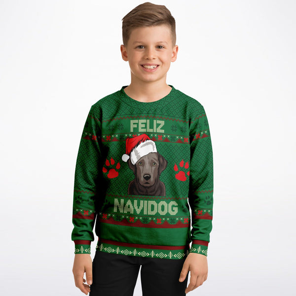 Feliz Navidog - Labrador - Athletic Kids/Youth Sweatshirt