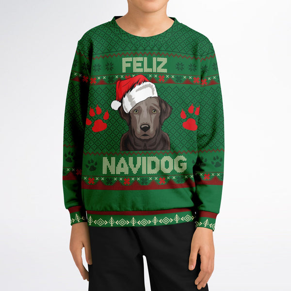 Feliz Navidog - Labrador - Athletic Kids/Youth Sweatshirt