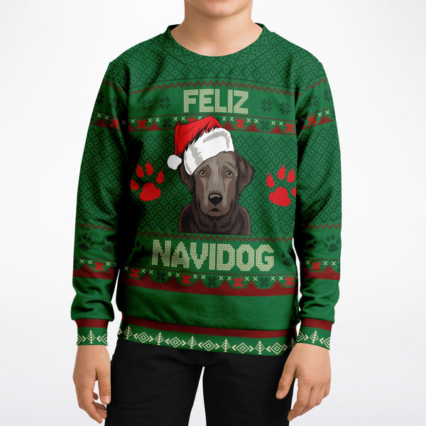 Feliz Navidog - Labrador - Athletic Kids/Youth Sweatshirt