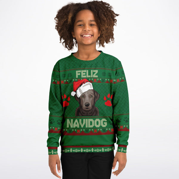 Feliz Navidog - Labrador - Athletic Kids/Youth Sweatshirt