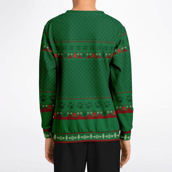 Feliz Navidog - German Shepherd - Athletic Kids/Youth Sweatshirt