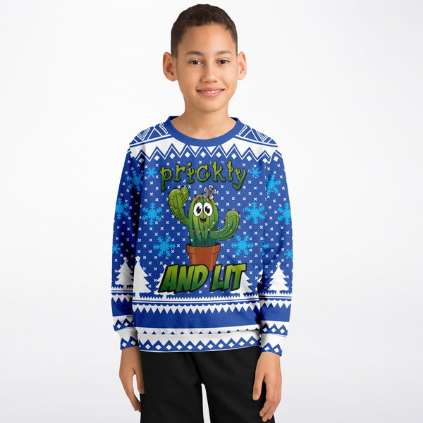 Prickly and Lit - Athletic Kids/Youth Sweatshirt
