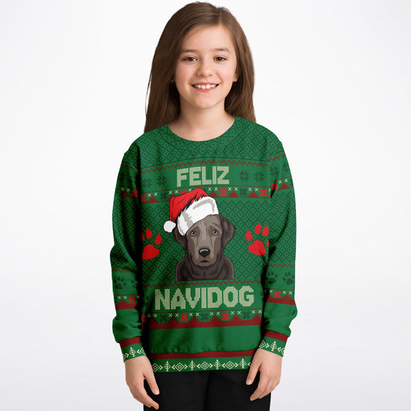 Feliz Navidog - Labrador - Athletic Kids/Youth Sweatshirt