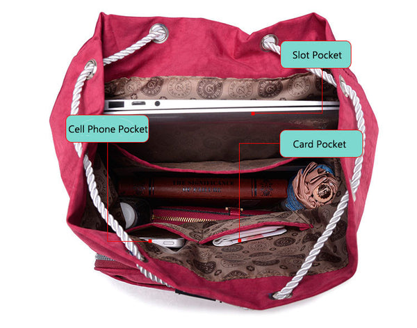 10 Colors Waterproof Nylon Backpack for Women