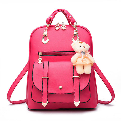 Summer Korean Style Backpacks With Bear For Women