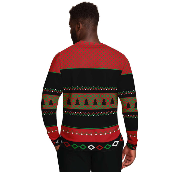 White and Red Christmas - Athletic Sweatshirt