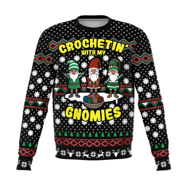 Crochetin' with my Gnomies - Athletic Sweatshirt