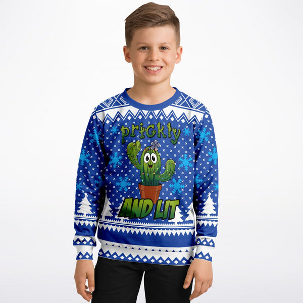 Prickly and Lit - Athletic Kids/Youth Sweatshirt