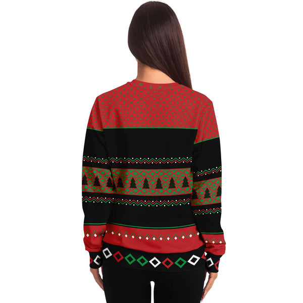 White and Red Christmas - Athletic Sweatshirt
