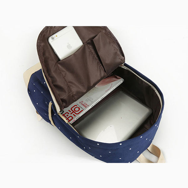 Fresh Canvas Women Backpack - 3pcs/set