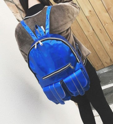 Fashion Unisex Silver Holographic Laser backpack