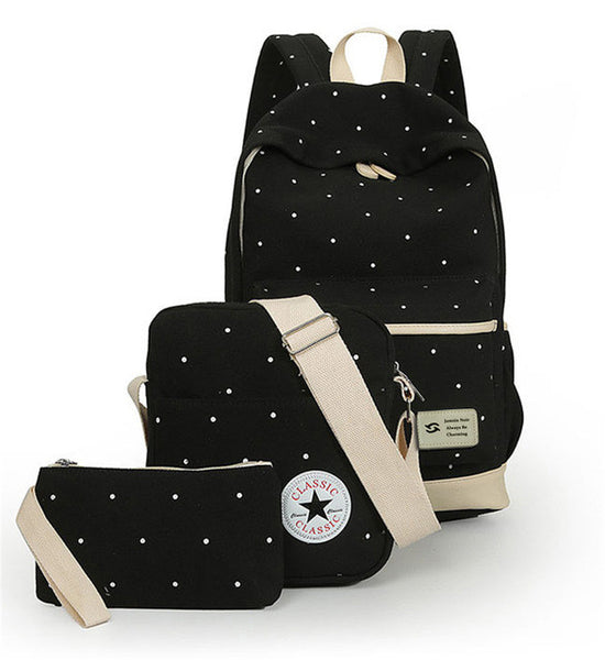 Fresh Canvas Women Backpack - 3pcs/set