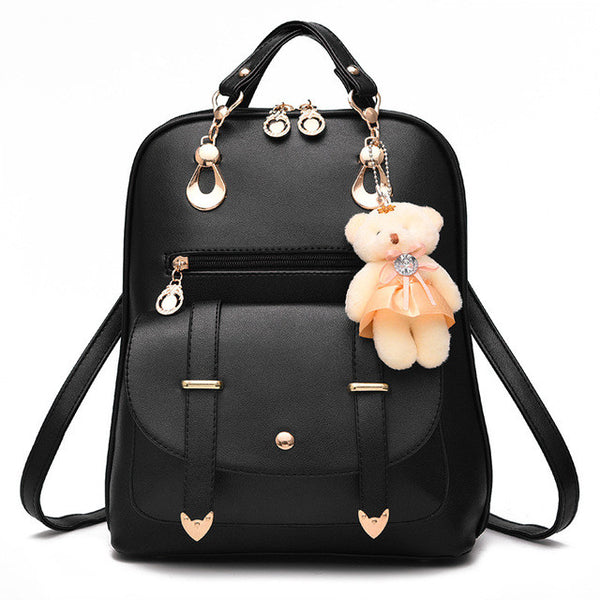 Summer Korean Style Backpacks With Bear For Women